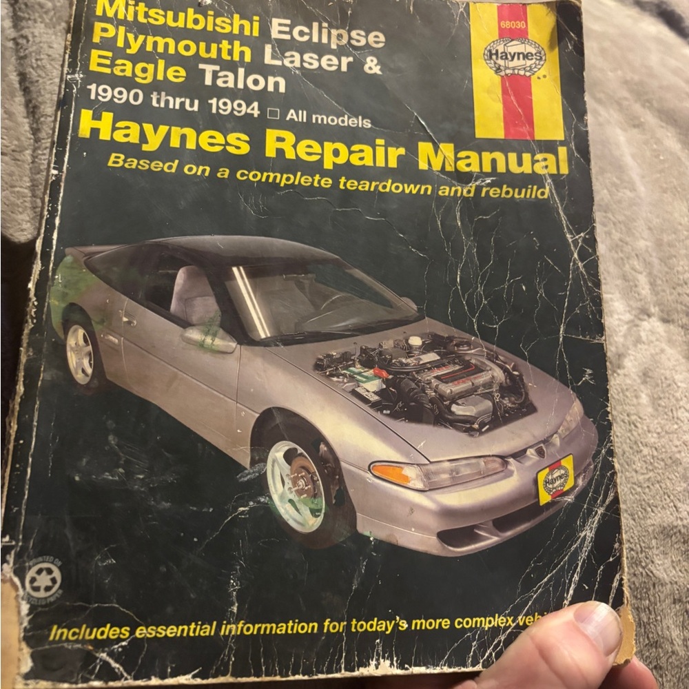Haynes Repair Manual for Mitsubishi Eclipse and Plymouth Laser 1990-1994